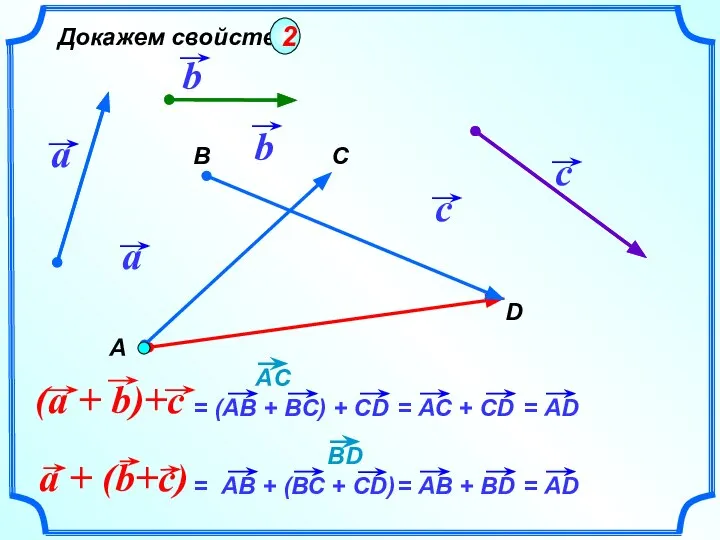 В D C Докажем свойство 2 А