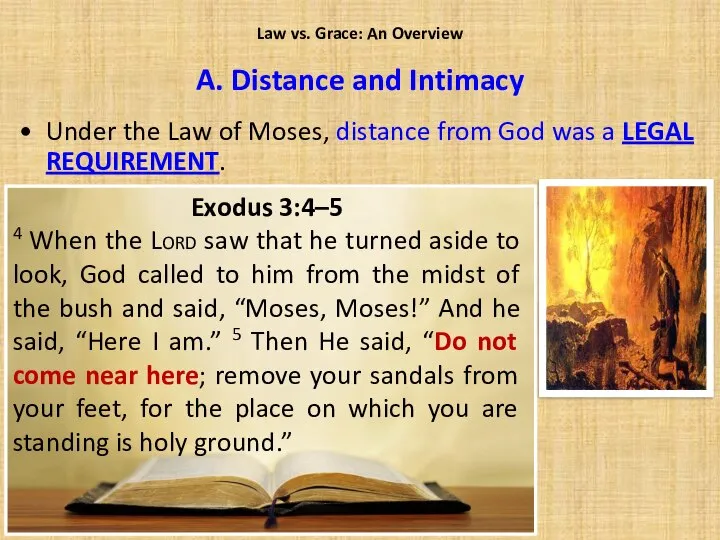 Under the Law of Moses, distance from God was a LEGAL