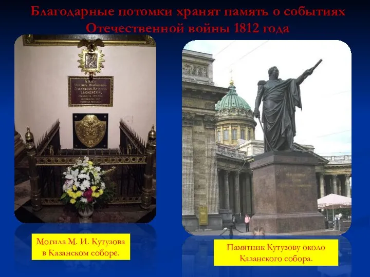 Благодарные потомки хранят память о событиях Отечественной войны 1812 года Могила