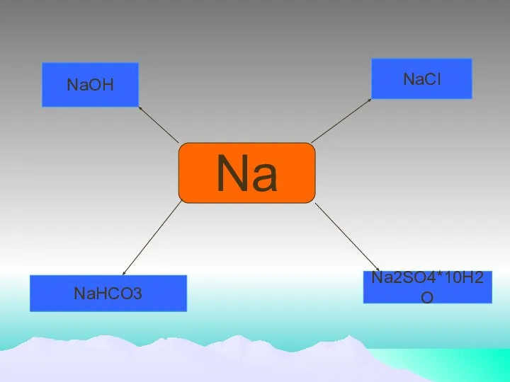 Na NaCl Na2SO4*10H2O NaHCO3 NaOH