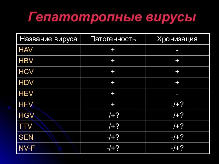 Гепатотропные вирусы