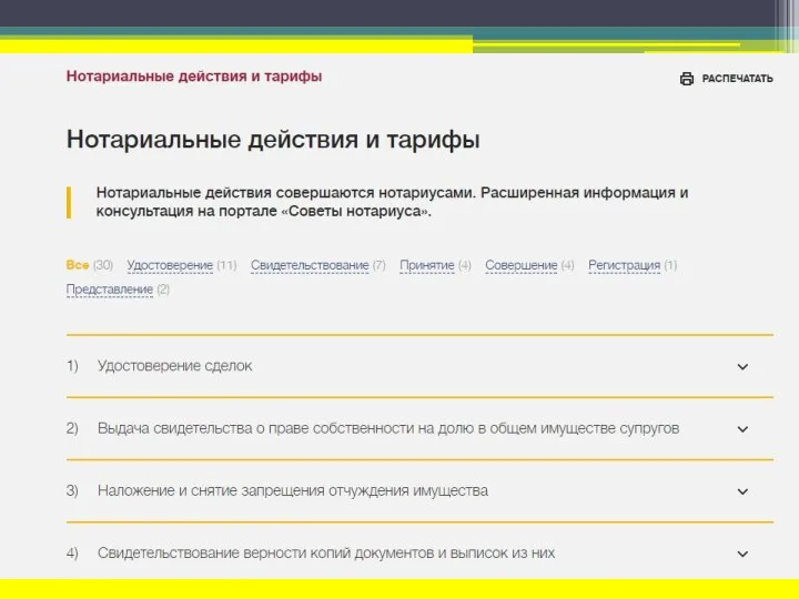 Размещает на официальном сайте нотариальной палаты в информационно-телекоммуникационной сети «Интернет» информацию