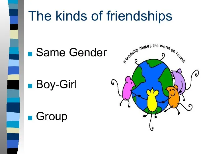 The kinds of friendships Same Gender Boy-Girl Group