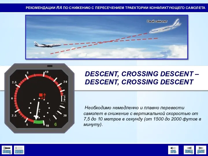 DESCENT, CROSSING DESCENT – DESCENT, CROSSING DESCENT РЕКОМЕНДАЦИИ RA ПО СНИЖЕНИЮ