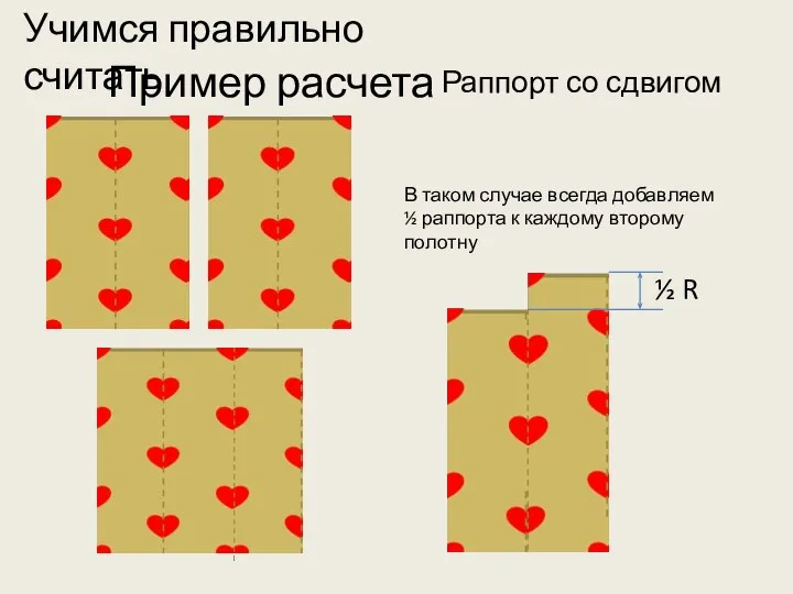 Пример расчета Раппорт со сдвигом Учимся правильно считать В таком случае