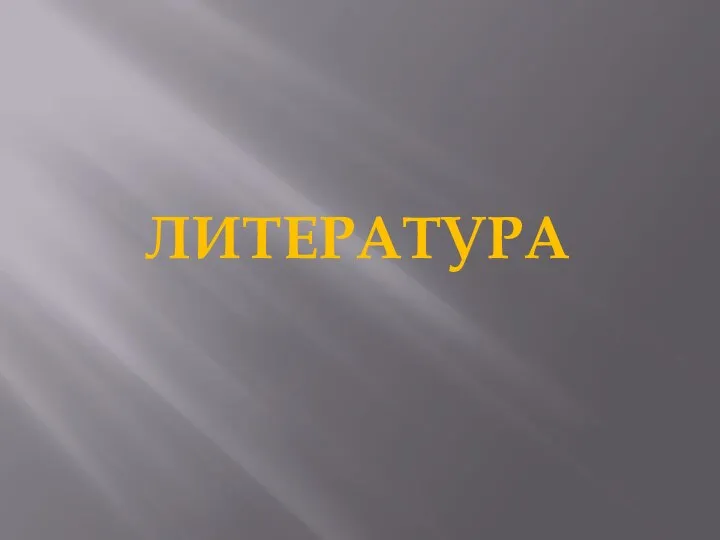 ЛИТЕРАТУРА