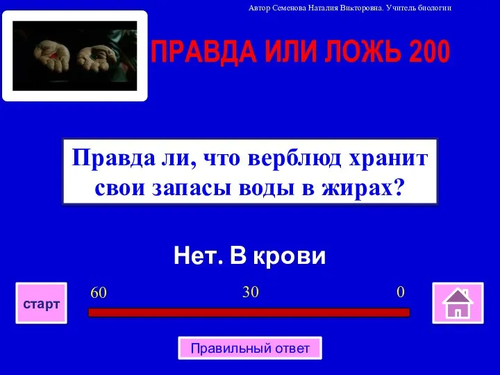 Нет. В крови Правда ли, что верблюд хранит свои запасы воды