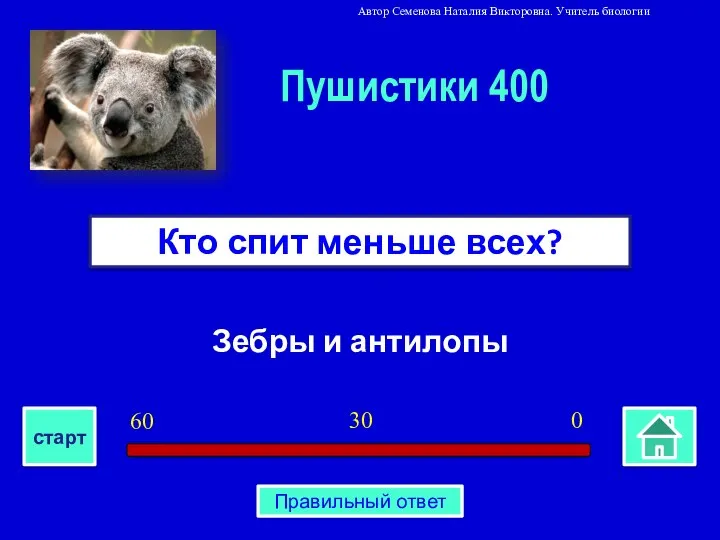 Зебры и антилопы Кто спит меньше всех? Пушистики 400 0 30