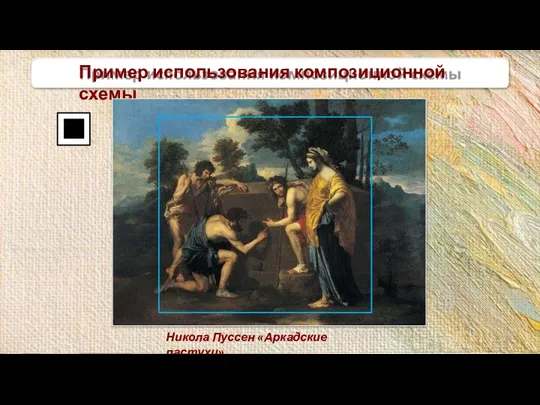 Пример использования композиционной схемы Никола Пуссен «Аркадские пастухи»