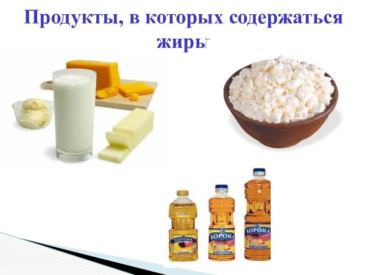 Продукты, в которых содержаться жиры