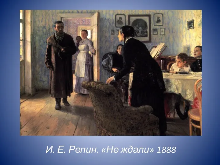 И. Е. Репин. «Не ждали» 1888