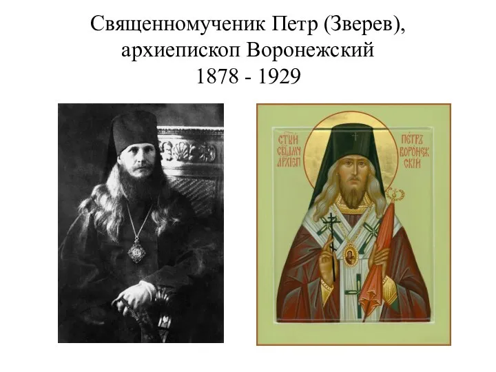 Священномученик Петр (Зверев), архиепископ Воронежский 1878 - 1929