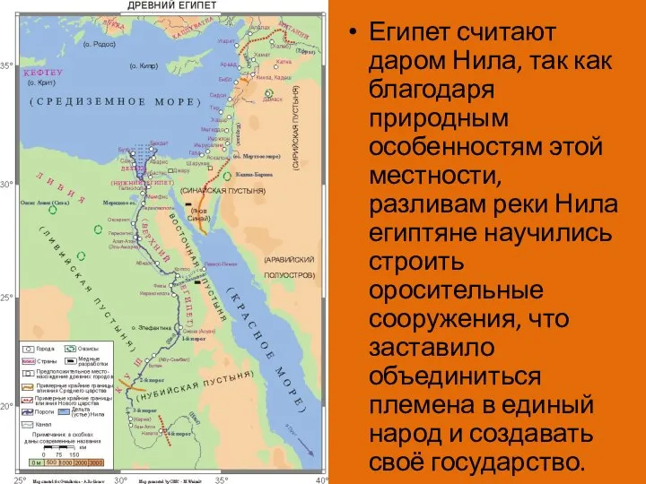 Египет считают даром Нила, так как благодаря природным особенностям этой местности,