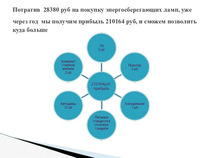 Потратив 28380 руб на покупку энергосберегающих ламп, уже через год мы