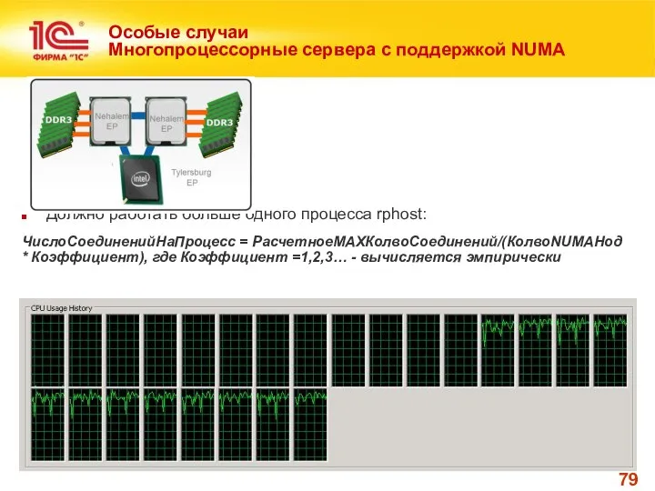 Особые случаи Многопроцессорные сервера с поддержкой NUMA Должно работать больше одного