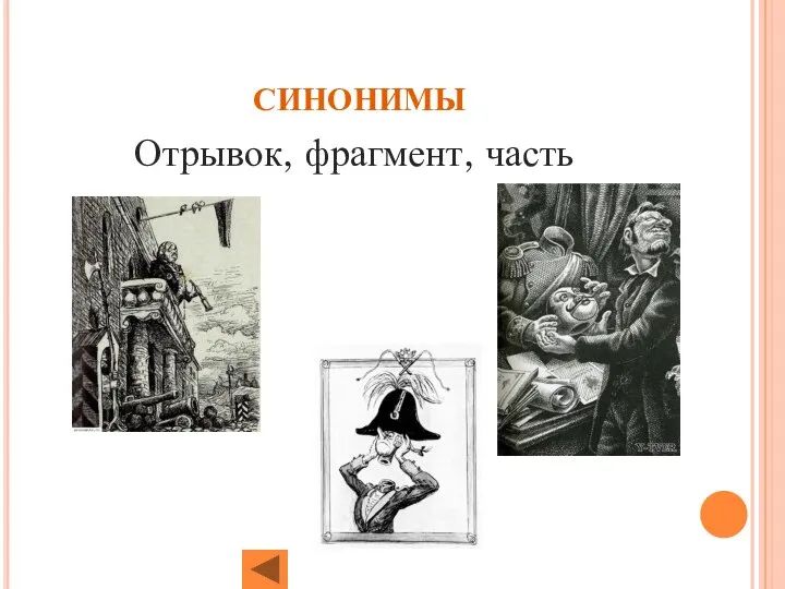 СИНОНИМЫ Отрывок, фрагмент, часть