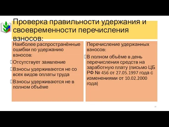 Проверка правильности удержания и своевременности перечисления взносов: Наиболее распространённые ошибки по