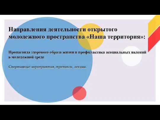 Пропаганда здорового образа жизни и профилактика асоциальных явлений в молодежной среде