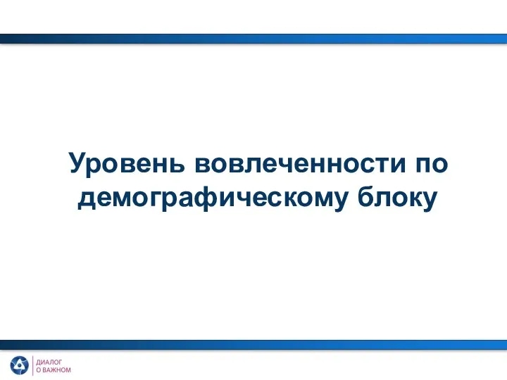 Уровень вовлеченности по демографическому блоку