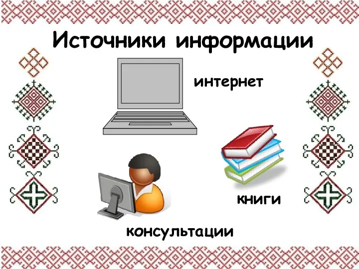 консультации интернет книги Источники информации