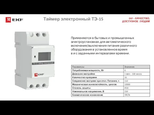 Таймер электронный ТЭ-15 Спасибо за внимание! Применяются в бытовых и промышленных