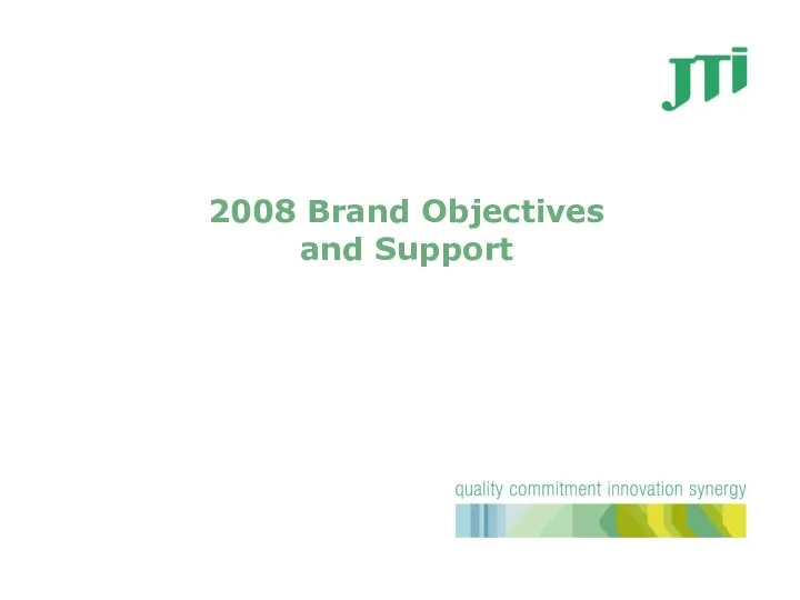 2008 Brand Objectives and Support