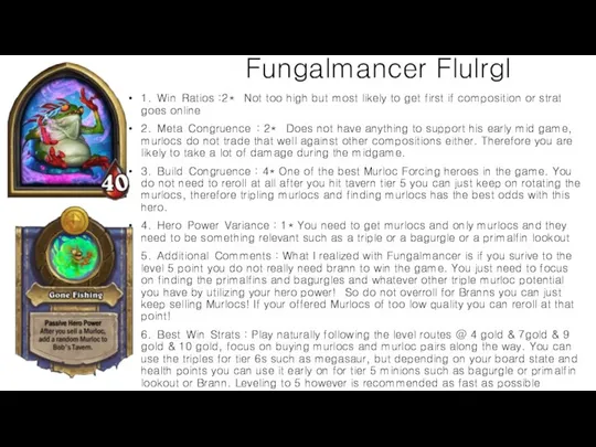 Fungalmancer Flulrgl 1. Win Ratios :2* Not too high but most