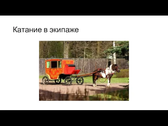 Катание в экипаже