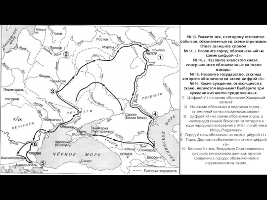 № 13. Укажите век, к которому относятся события, обозначенные на схеме