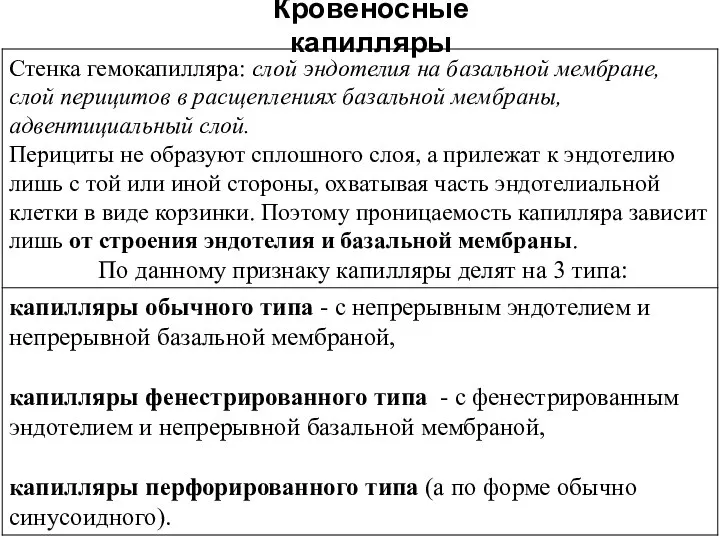 Кровеносные капилляры