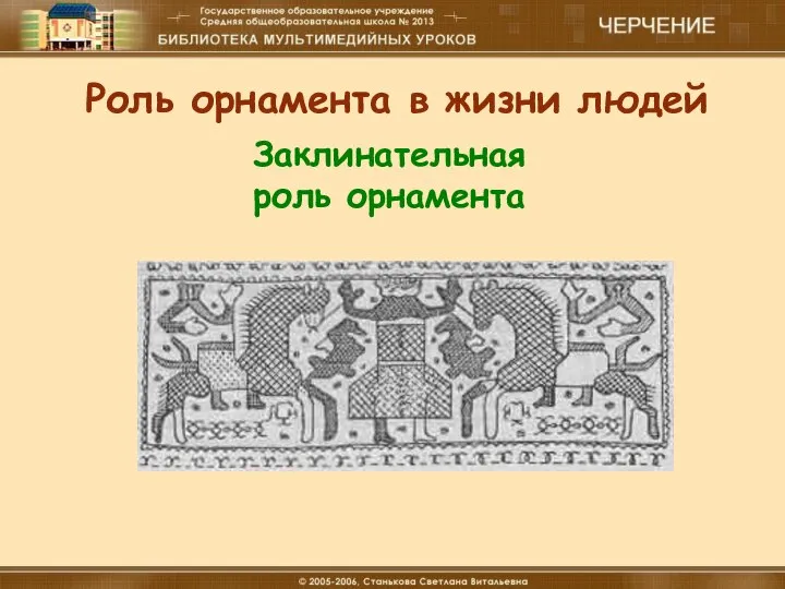 18.12.16 Материальные технологии (мальчики) Роль орнамента в жизни людей Заклинательная роль орнамента