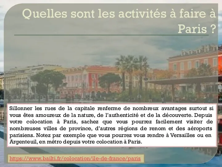 Quelles sont les activités à faire à Paris ? Sillonner les