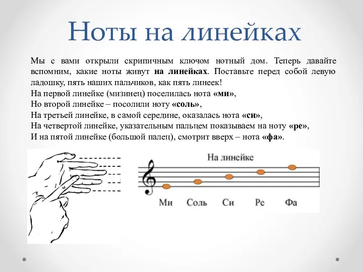 Ноты на линейках Мы с вами открыли скрипичным ключом нотный дом.