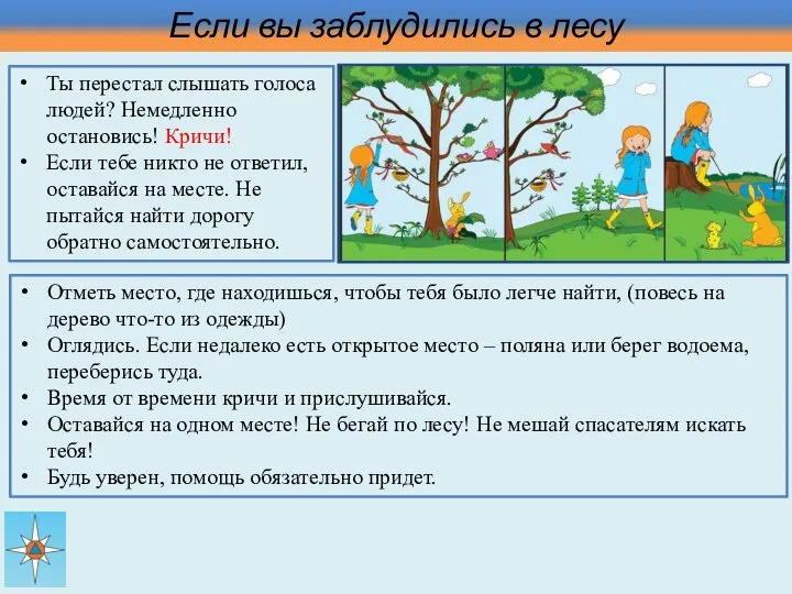 Если вы заблудились в лесу Ты перестал слышать голоса людей? Немедленно