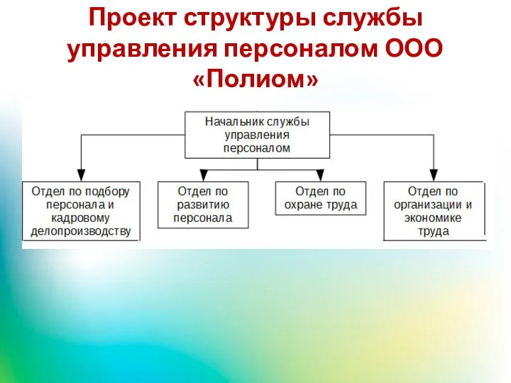 Проект структуры службы управления персоналом ООО «Полиом»