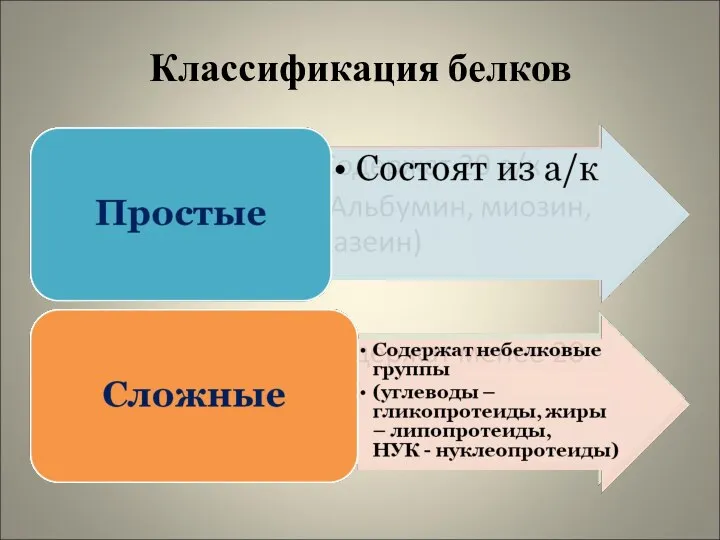 Классификация белков