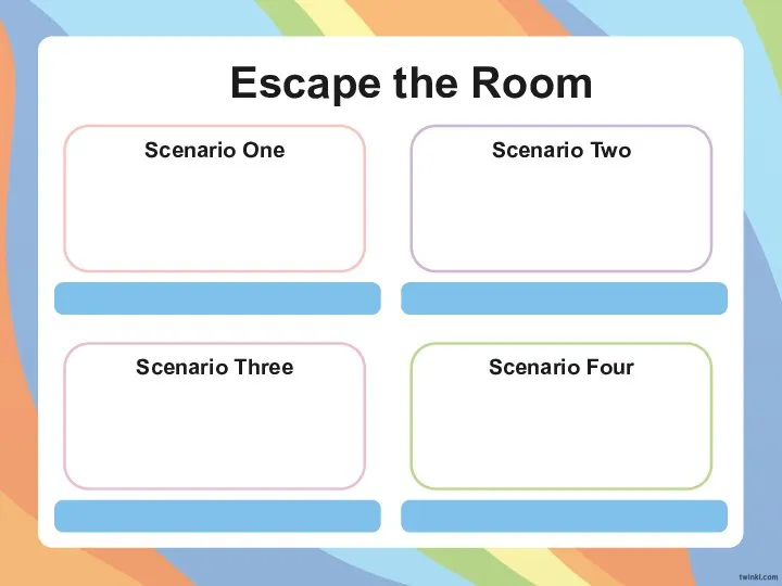 Escape the Room Scenario One Escape the room by naming 6