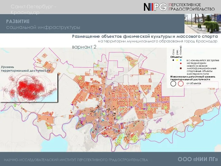 НАУЧНО-ИССЛЕДОВАТЕЛЬСКИЙ ИНСТИТУТ ПЕРСПЕКТИВНОГО ГРАДОСТРОИТЕЛЬСТВА ООО «НИИ ПГ» Санкт-Петербург - Краснодар Размещение