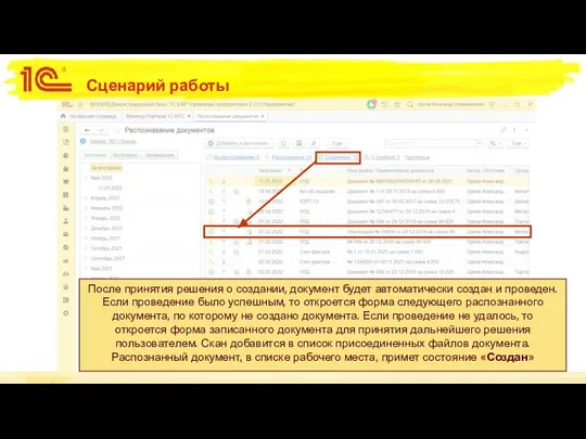 Сценарий работы После принятия решения о создании, документ будет автоматически создан