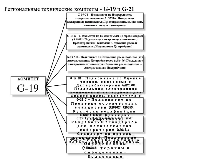 Региональные технические комитеты - G-19 и G-21