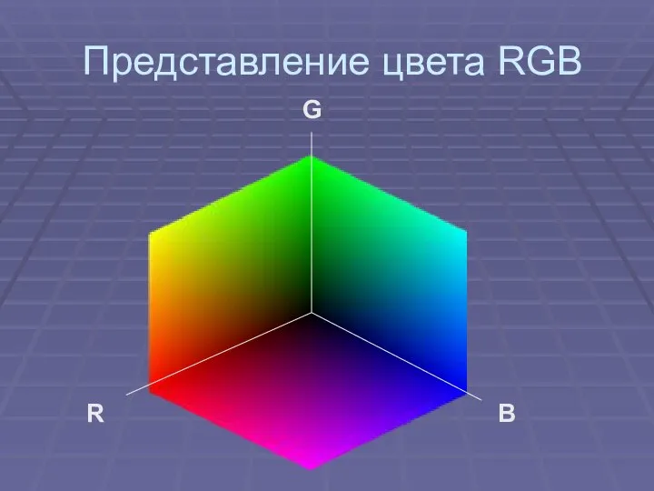 Представление цвета RGB B G R