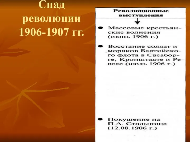 Спад революции 1906-1907 гг.