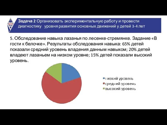 5. Обследование навыка лазанья по лесенке-стремянке. Задание «В гости к белочке».