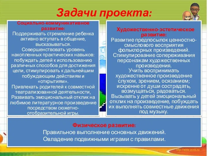 Социально-коммуникативное развитие: Поддерживать стремление ребенка активно вступать в общение, высказываться. Совершенствовать