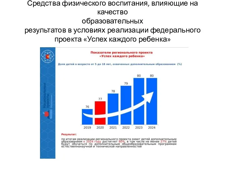 Средства физического воспитания, влияющие на качество образовательных результатов в условиях реализации федерального проекта «Успех каждого ребенка»