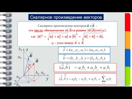 Скалярное произведение векторов