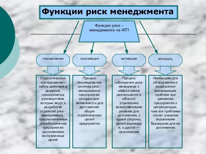 Функции риск менеджмента