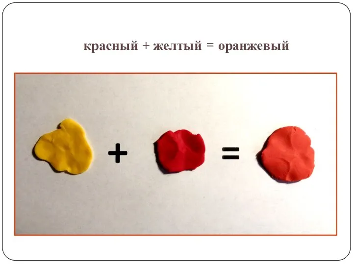 красный + желтый = оранжевый