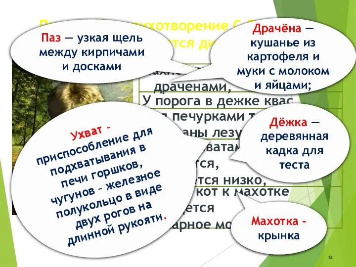 Старый кот к махотке крадется На парное молоко. Мать с ухватами