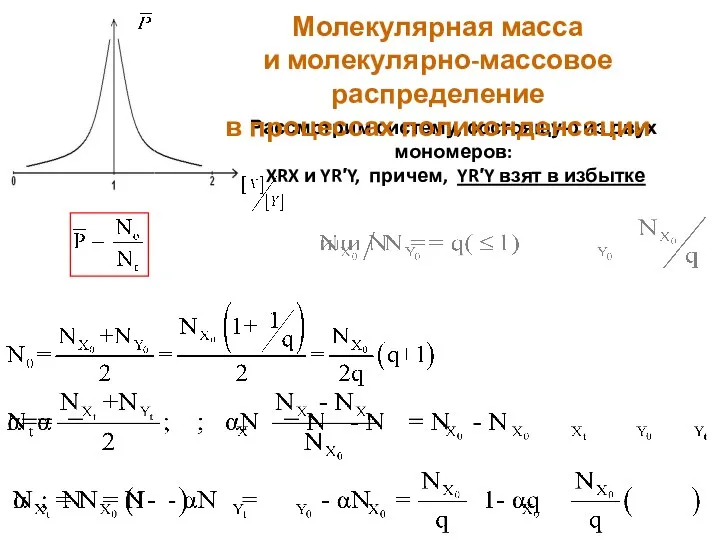 Рассмотрим систему, состоящую из двух мономеров: XRX и YR′Y, причем, YR′Y